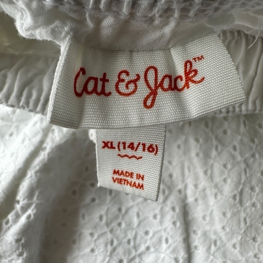 CAT & JACK GIRLS WHITE  SHORTS XL (14/16) - Picture 15 of 15